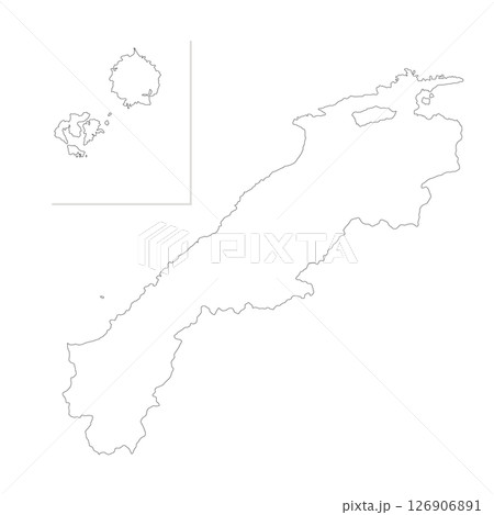島根県の白地図 126906891