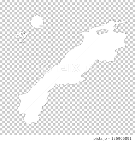 島根県の白地図 126906891