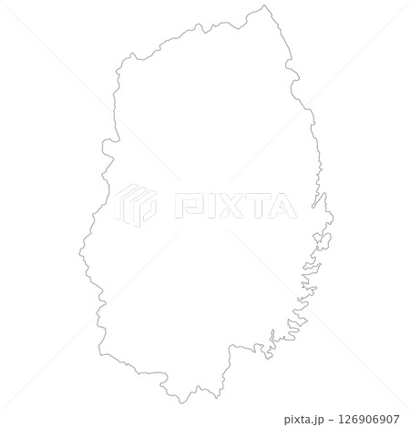 岩手県の白地図 岩手県の白地図 126906907