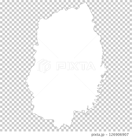 岩手県の白地図 岩手県の白地図 126906907