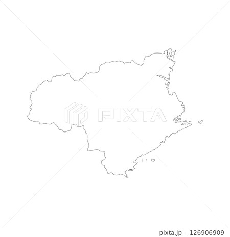 徳島県の白地図 126906909
