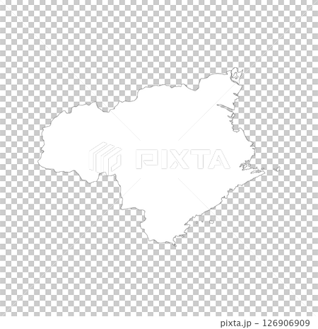 徳島県の白地図 126906909