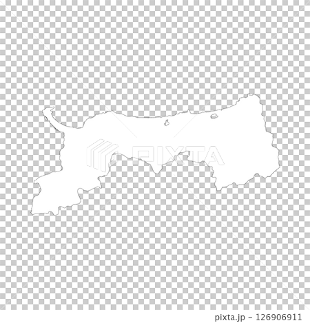 鳥取県の白地図 126906911