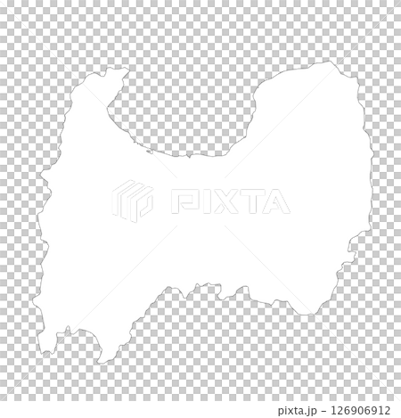 富山県の白地図 126906912