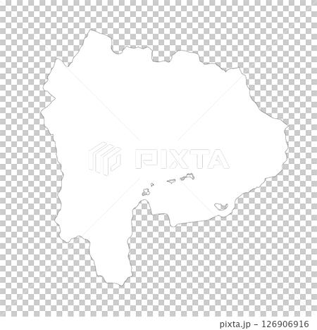 山梨県の白地図 126906916