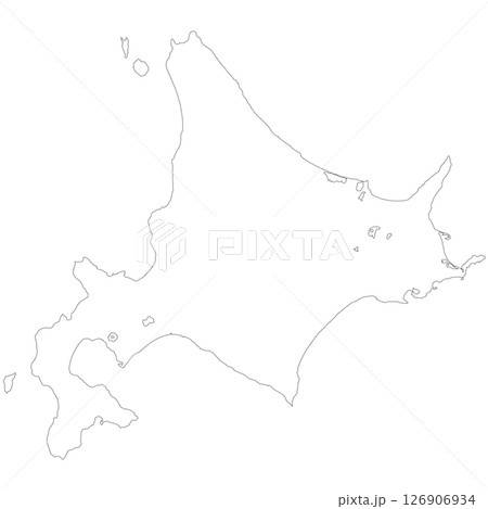 北海道の白地図 北海道の白地図 126906934