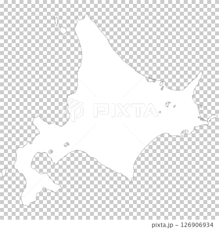 北海道の白地図 北海道の白地図 126906934