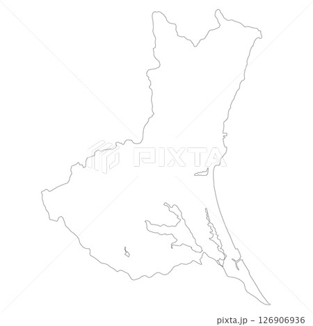 茨城県の白地図 126906936