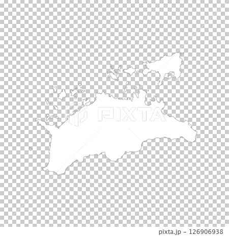 Blank map of Kagawa prefecture 126906938
