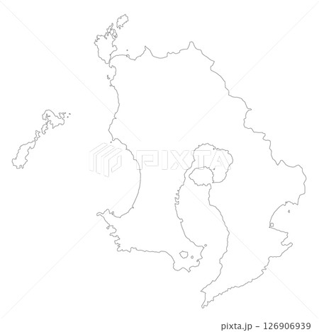 鹿児島県の白地図 126906939