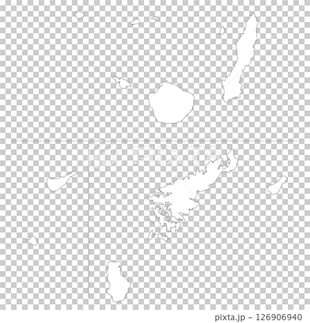鹿児島県の離島の白地図 鹿児島県の離島の白地図 126906940