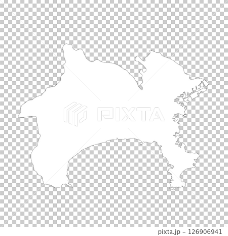神奈川県の白地図 神奈川県の白地図 126906941