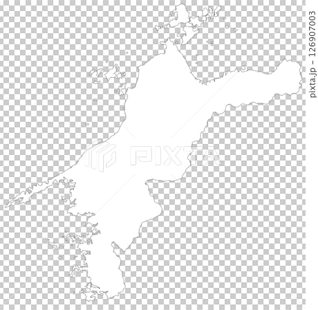 愛媛県の白地図 愛媛県の白地図 126907003