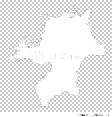 福岡縣空白地圖 福岡縣空白地圖 126907005