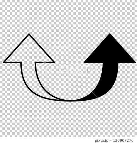 簡單的雙箭頭插圖 126907276