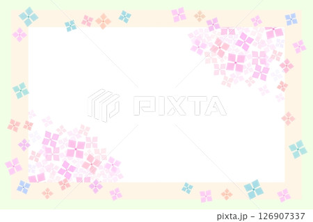 紫陽花の爽やかフレーム4 126907337
