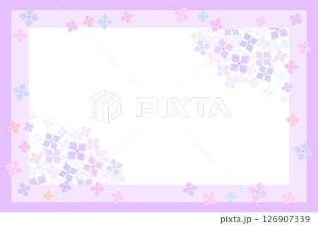 紫陽花の爽やかフレーム6 126907339