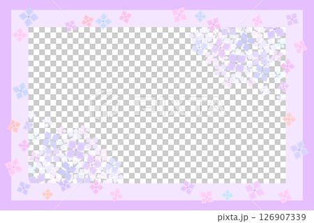 紫陽花の爽やかフレーム6 126907339