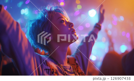 ライブにいく若い女性 126907438