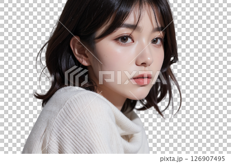 中長度的頭髮 中長度的頭髮 126907495