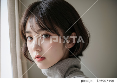 ミディアムヘアー 126907496