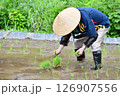 田植えをする棚田オーナー 田植えをする棚田オーナー 126907556