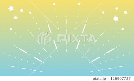 手書き風の線や星が広がるイラスト 126907727
