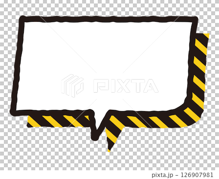 帶有醒目的手寫線條的警告/警告氣泡 3 帶有醒目的手寫線條的警告/警告氣泡 3 126907981