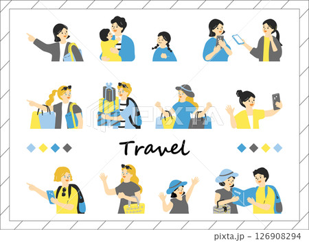 旅行を楽しむ人達 旅行を楽しむ人達 126908294