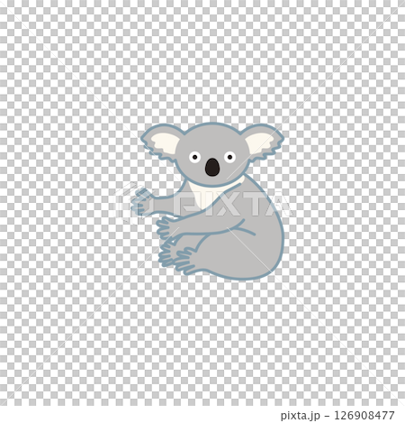 シンプル動物イラスト　コアラ 126908477