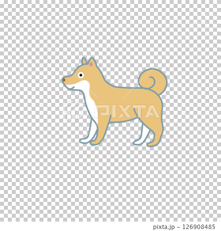 Simple animal illustration: dog Simple animal illustration: dog 126908485