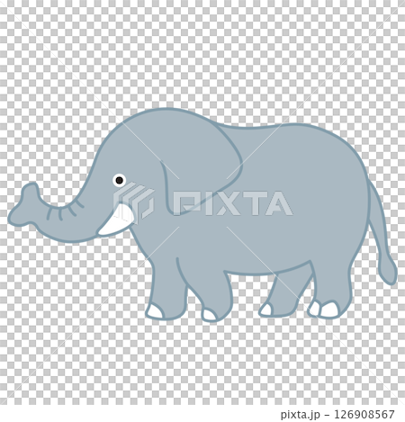 シンプル動物イラスト 象 シンプル動物イラスト 象 126908567