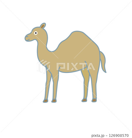 シンプル動物イラスト　ラクダ 126908570