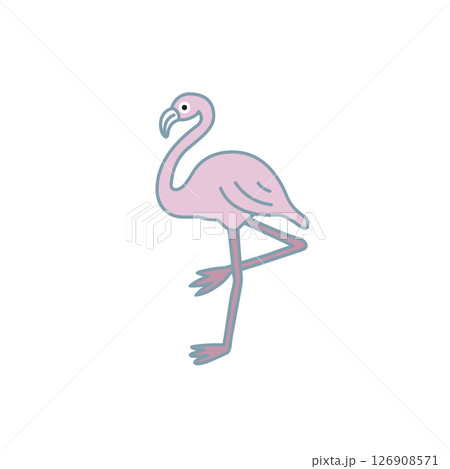 シンプル動物イラスト フラミンゴ シンプル動物イラスト フラミンゴ 126908571