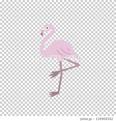 シンプル動物イラスト フラミンゴ シンプル動物イラスト フラミンゴ 126908582
