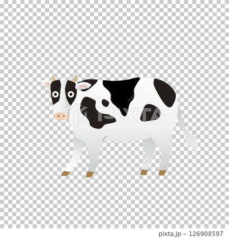 Simple animal illustration: Cow 126908597