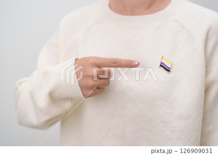 International Non Binary People July Day and Happy Pride June month and LGBTQIA with flag Brooch pin for LGBTQ, Marriage Equality Law, Pansexual, Demisexual and transgender International Non Binary People July Day and Happy Pride June month and LGBTQIA with flag Brooch pin for LGBTQ, Marriage Equality Law, Pansexual, Demisexual and transgender 126909031