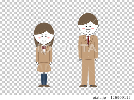 男人和女人穿制服的插圖 126909115