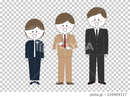 父母和男孩參加畢業典禮的插圖 126909117