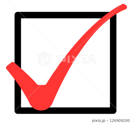 チェックボックス　レ点 126909280