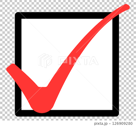 チェックボックス　レ点 126909280