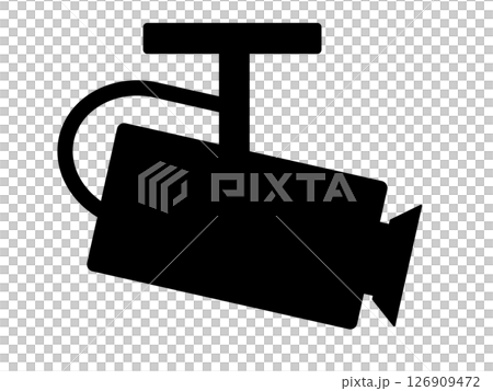 Security camera silhouette (surveillance camera icon) 126909472