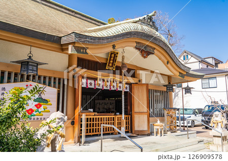 箒の宮　徳井神社　拝殿（徳井の八幡社三座の上宮）安産祈願（安産箒を授ける）神戸市灘区大和町 126909578