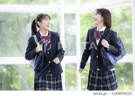 楽しそうにしている女子高校生 楽しそうにしている女子高校生 126909928