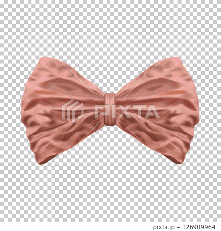 Pink ribbon made of gauze fabric / illustration material Pink ribbon made of gauze fabric / illustration material 126909964
