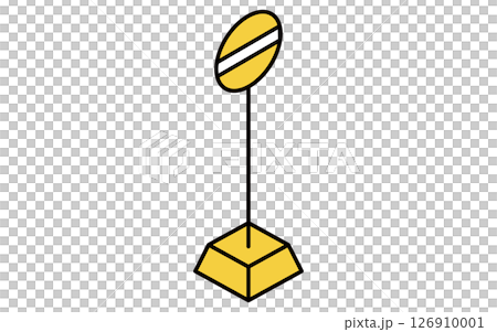 乗物アイコン、バス停のシンプルでかわいいアイソメトリックの線画アイコン 126910001