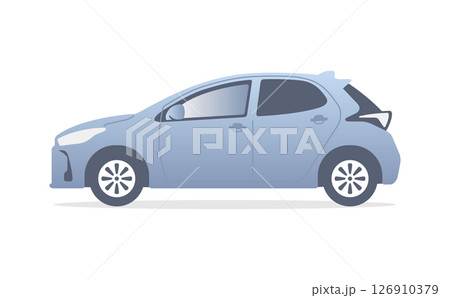 シンプルなコンパクトカーのイラスト シンプルなコンパクトカーのイラスト 126910379