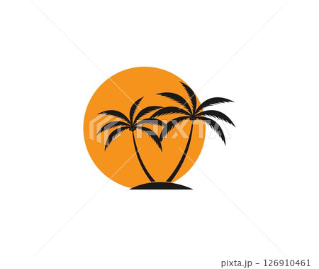 Palm tree summer logo Palm tree summer logo 126910461