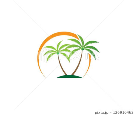 Palm tree summer logo Palm tree summer logo 126910462