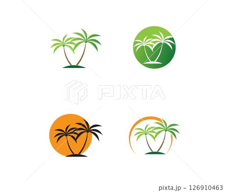 Palm tree summer logo 126910463